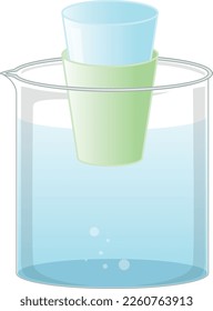Zwei Gläser klebten miteinander verflochtene Vektorgrafik zusammen.