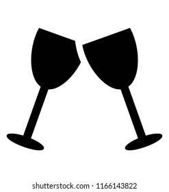 
Two glasses symbol of cheers
