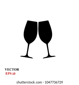 two glasses. vector illustration