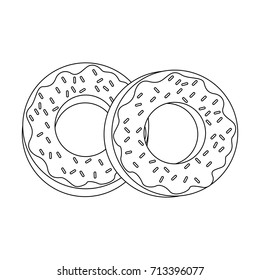 two glazed donuts with sprinkles icon image 