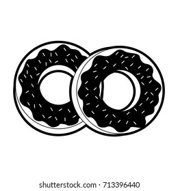 two glazed donuts with sprinkles icon image 