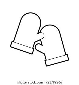 two glove holderpot kitchen icon