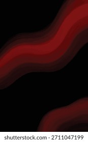 Zwei leuchtend rote Wellenbänder fließen diagonal über einen dunklen Hintergrund mit glatten Gradientenübergängen.