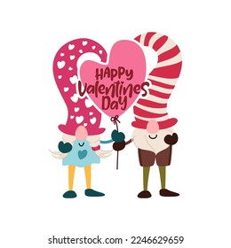 Zwei Sterne mit einem herzförmigen Ballon. Perfekt für Aufkleber-Kit, Scrapbooking, Party-Einladung, Geschenkanhänger. Bearbeitbarer Strich. Vektorgrafik.
