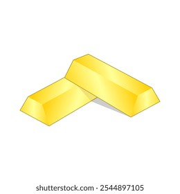 Two gold bar illustration design vector