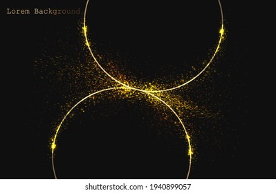 zwei goldene Ringe glänzend. Vektorgrafik