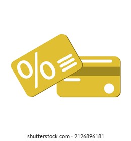 Two gold supermarket or store loyalty cards set vector illustration design isolated