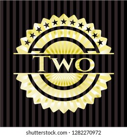 Two golden badge