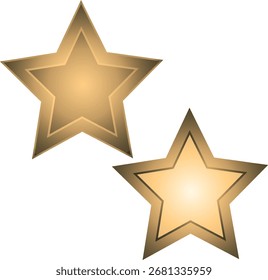  duas estrelas douradas sem fundo