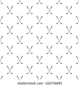 Two Golf Clubs Pattern Seamless In Simple Style Vector Illustration