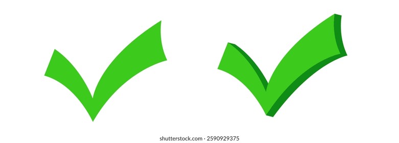 Two green check marks symbolize confirmation, success, or a positive outcome.