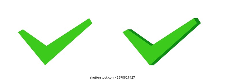 Two green check marks symbolizing approval, completion, and positive outcomes.