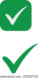 Two green checkmark icons indicating approval and completion