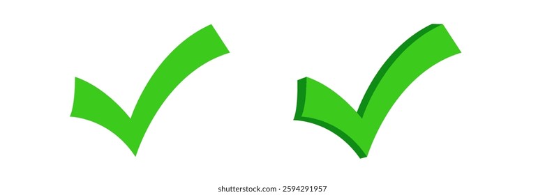Two green checkmarks representing confirmation, success, and agreement.