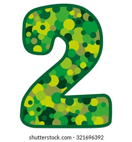 two green on white background