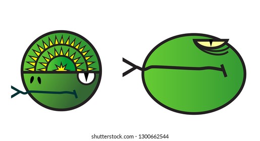 two green snakes
