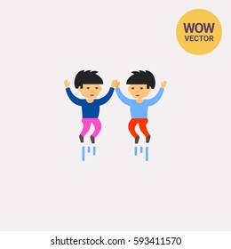 Two Greeting Friends Icon