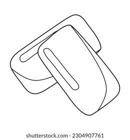 Two gum pads, doodle style flat vector illustration for coloring book