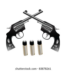 Two gun with bullet