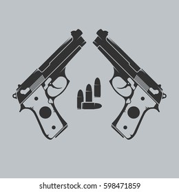 Two Pistols Hd Stock Images Shutterstock