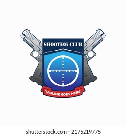 Two Guns with Shield and Telescopic Logo