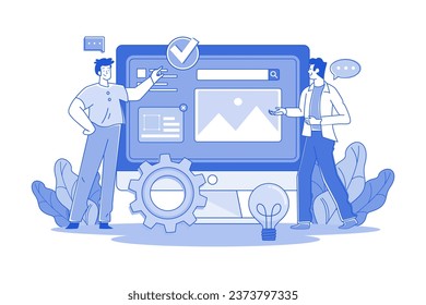 Dos tipos miran el diseño de sitios web de manera responsable