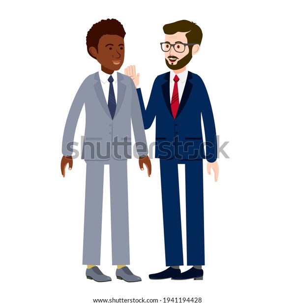 Two Guys Vector Illustration Men Animation Stock Vector (Royalty Free ...