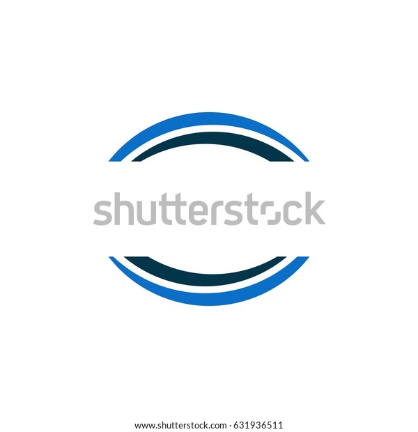 Two Half Circle Logo Iii Stock Vector (Royalty Free) 631936511