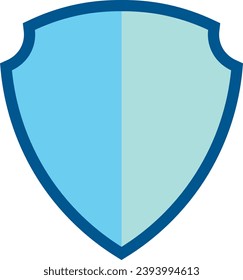 Two Half Tone Color Shield Icon