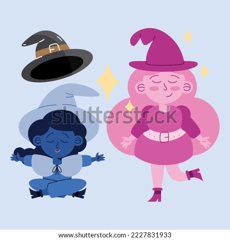two halloween witches comic character