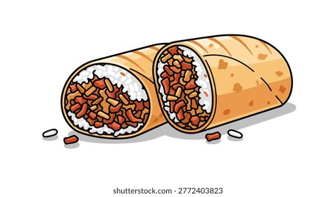 Two halves stuffed breakfast