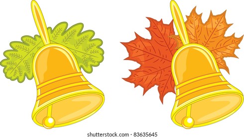 Two hand bells, vector illustration