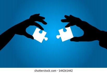 two hand at collect puzzle
