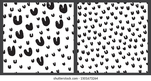 Two hand drawn abstract textures. Universal design for wrapping, flyers, cards, branding and digital scrapbooking.