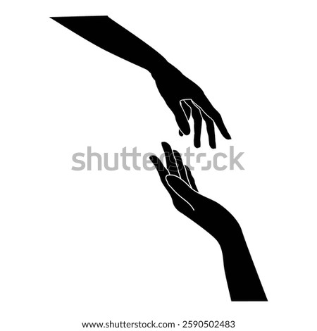 
two hand to each other black 3