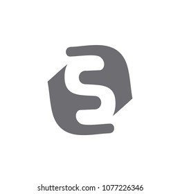 two hand form letter s design logo vector