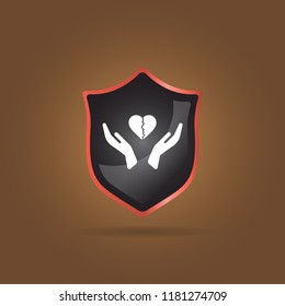 two hand and heart icon