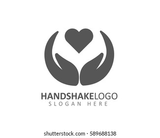 Two Hand With Heart Logo Vector