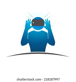Two hand hold Selfie. Concept of taking a self portrait with smart phone. Vector design