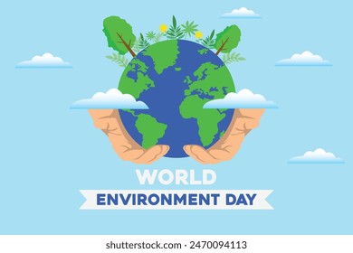 Two hand holding an earth plant health - Internation day of plant health