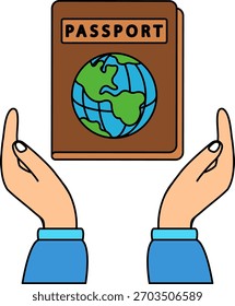 two hand are holding a passport 