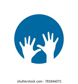 two hand icon logo