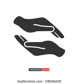 Two Hand  Icon Vector on White Background. Vector Illustration eps.10