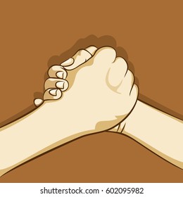 two hand join strongly each other