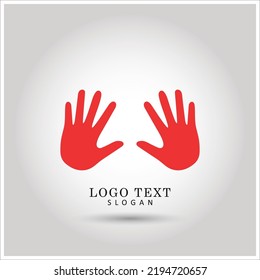 Two Hand Logo. Icon and Symbol Template