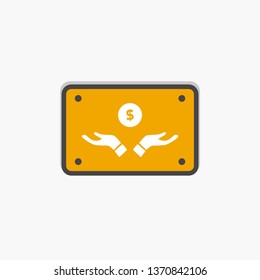 two hand and money icon
