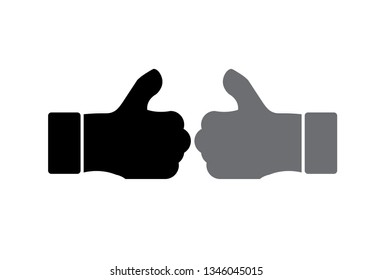 TWO Hand Thumb icon in trendy flat style isolated on background. Thumb icon page symbol for your web site design Thumb icon logo  app  UI.icon Vector illustration  EPS10.