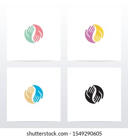 Two Hands Circle Logo Design