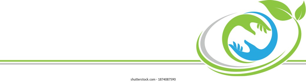 Two hands and circles, orthopedics and massage background
