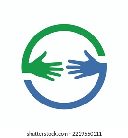 Two hands clapping in high five gesture. Multicultural people putting hands together. Teamwork, friendship, unity, help, equality, support, partnership, community concept. Vector illustration.
